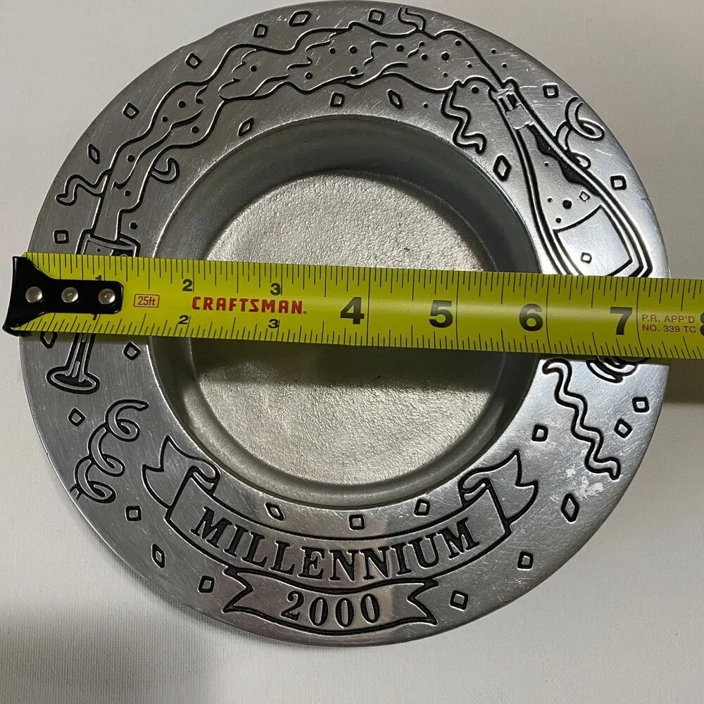 VTG The Wilton Armetale‎ Pewter Wine Coaster Bottle Holder Millennium 2000